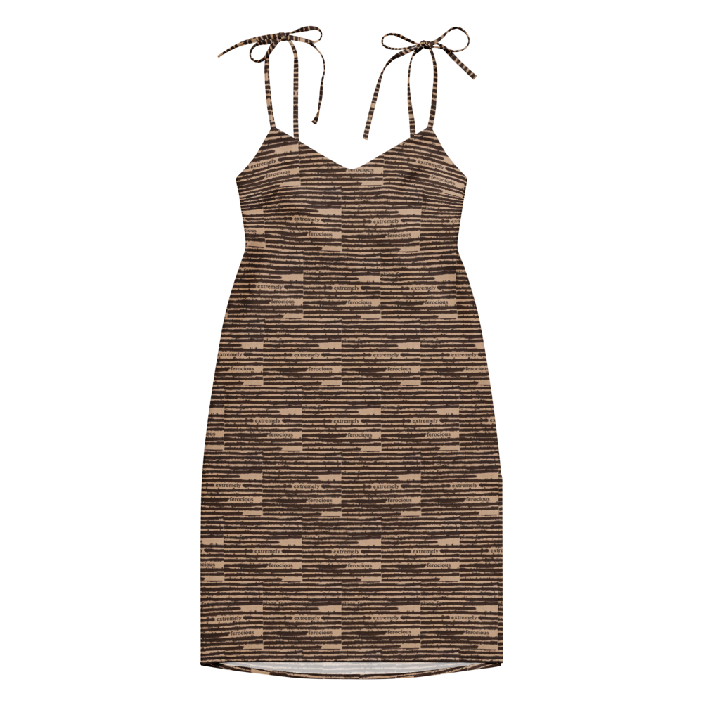 Extremely Ferocious Tie-Strap Midi Dress