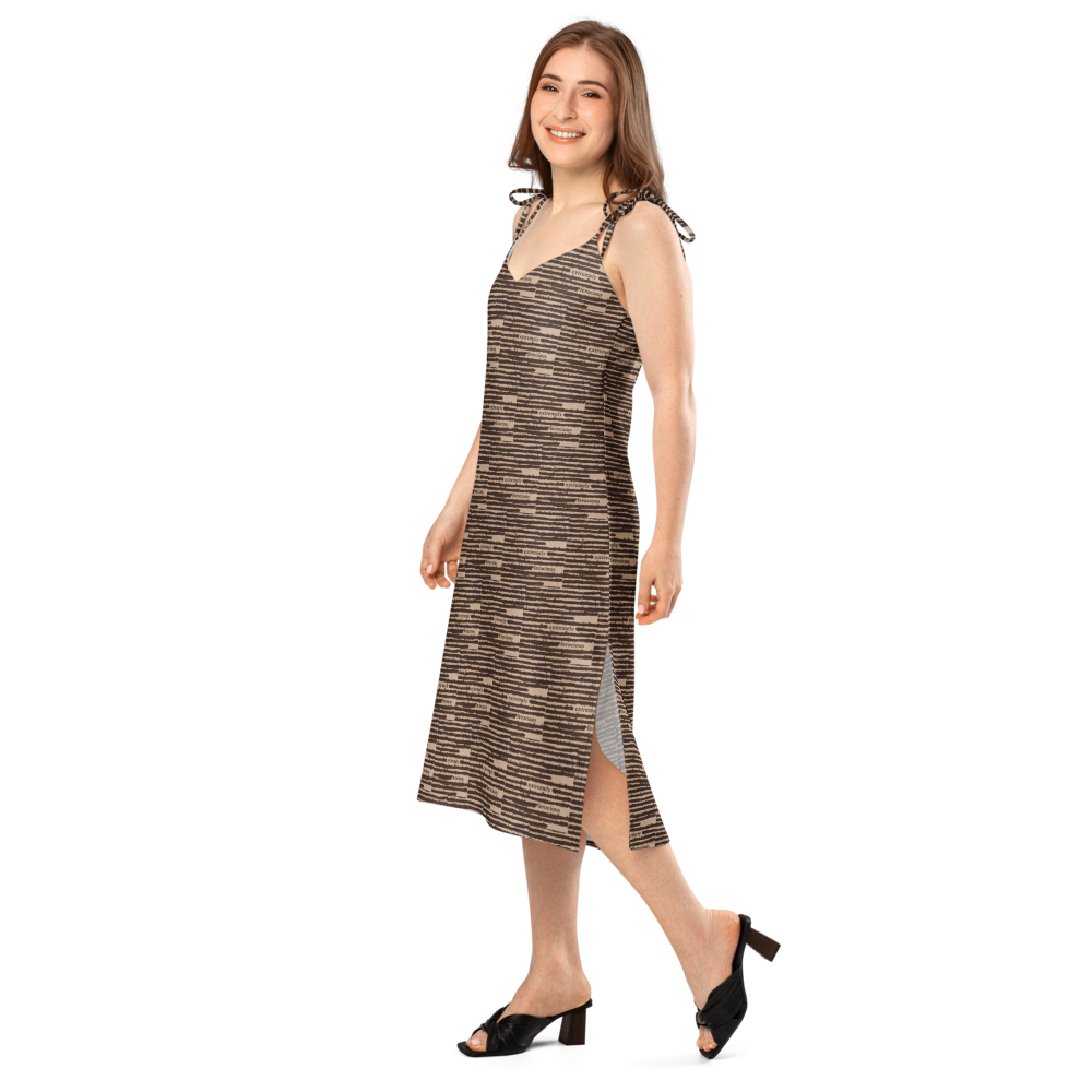 Extremely Ferocious Tie-Strap Midi Dress