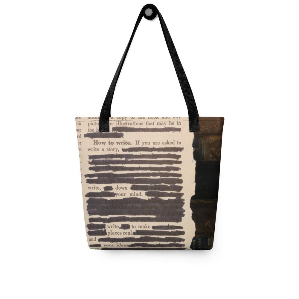 How to Write Blackout Poetry Tote Bag