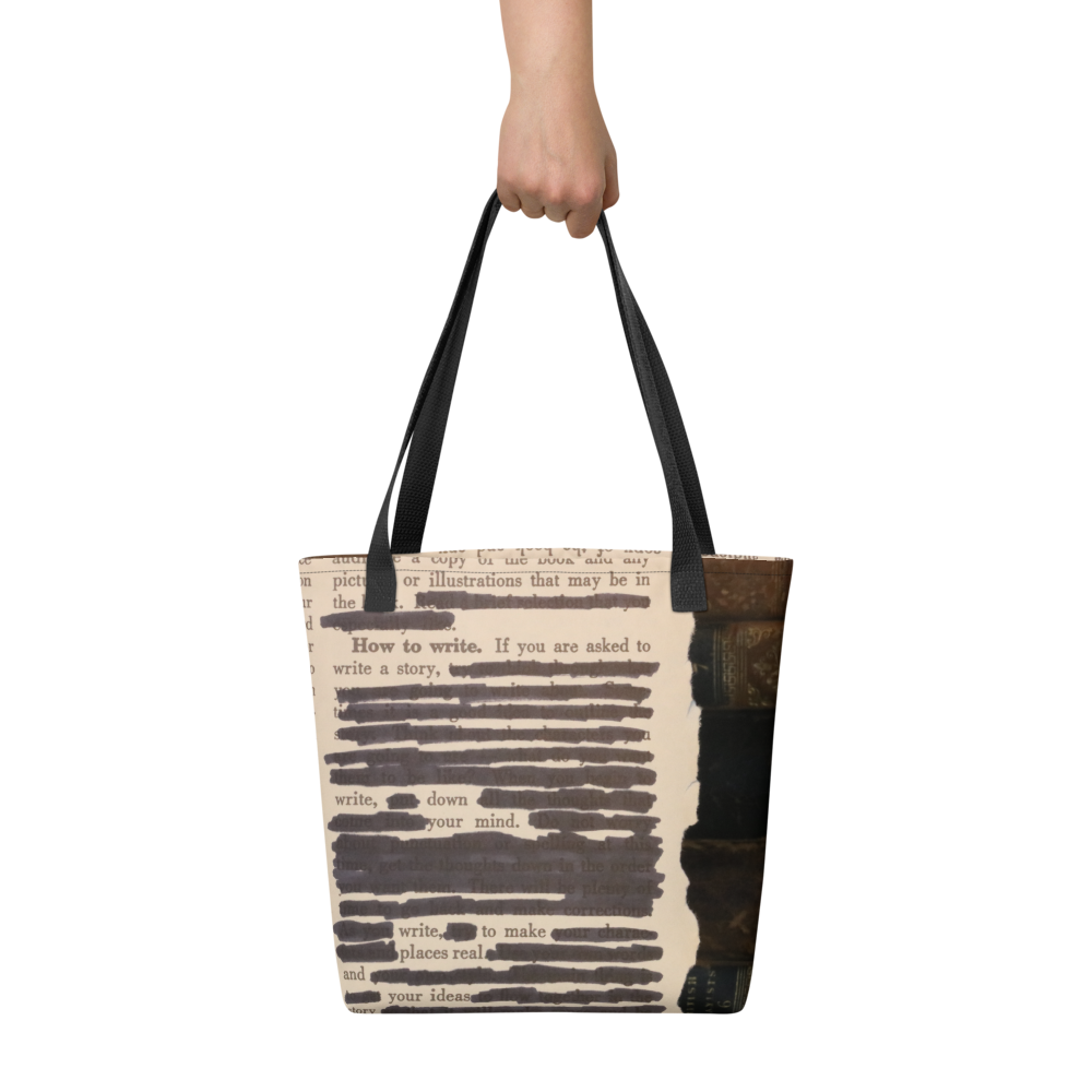 How to Write Blackout Poetry Tote Bag