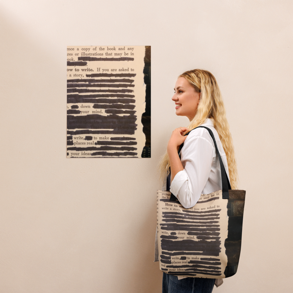 How to Write Blackout Poetry Tote Bag