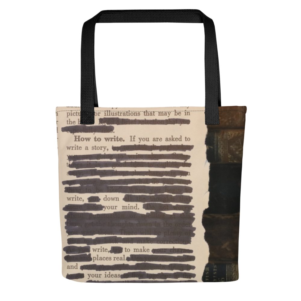How to Write Blackout Poetry Tote Bag