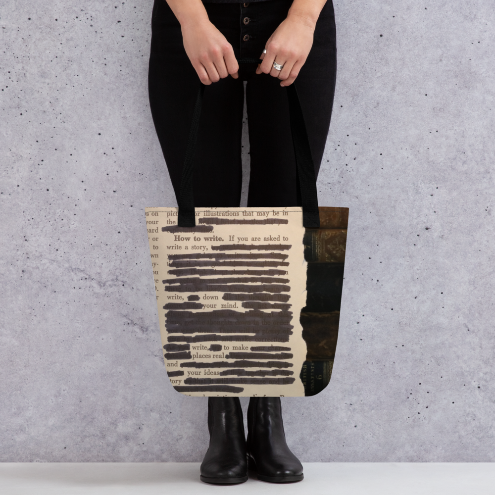 How to Write Blackout Poetry Tote Bag