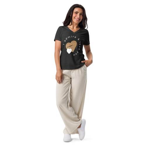 Ardently Yours White Heart Women's V-Neck T-Shirt