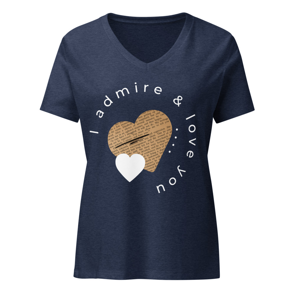 Ardently Yours White Heart Women's V-Neck T-Shirt