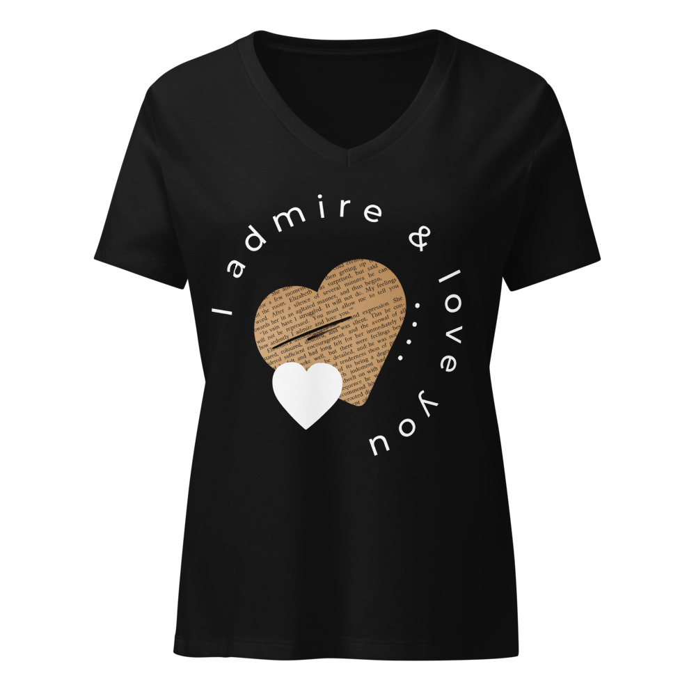 Ardently Yours White Heart Women's V-Neck T-Shirt
